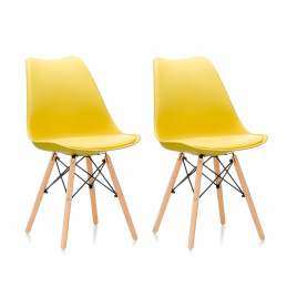 Aga 2x Трапезен стол MR2035 Жълт
