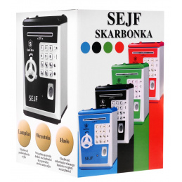 Детска кутия за съкровища 3+ синя Спестяване на пари + обучение по бизнес