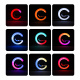 Aga RGB LED лампа 5в1 с безжично зарядно Бяла