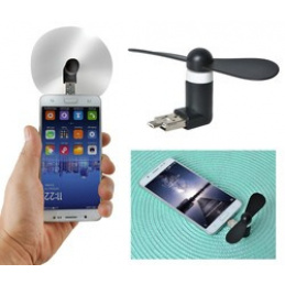 Мини вентилатор microUSB черен ISO 5770