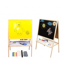 Aga4Kids Детска бяла дъска 2в1 MBUSY 100 cm