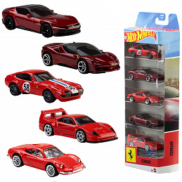 Hot Wheels 5 бр. колички Ferrari JLN12