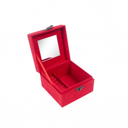 Aga Кутия за бижута 12,2x12,2x8,5 см Червена