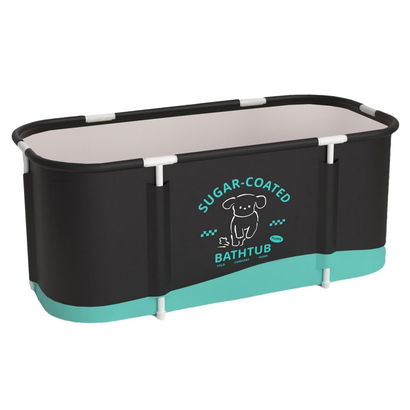Aga Сгъваема преносима вана 120x60x60 см Черна