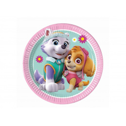 PawPatrol Хартиени чинии Paw Patrol Skye и Everest 20 cm 8 бр