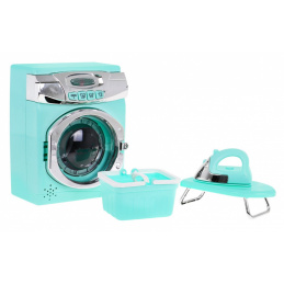 Голяма пералня, кош за пране, комплект дъски за гладене