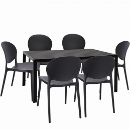 Комплект градински мебели маса + 6 стола JUSTIN