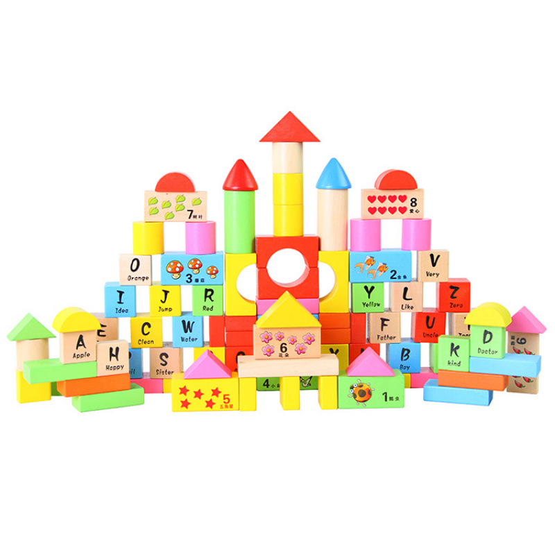 Aga4Kids Дървени блокчета 100 бр