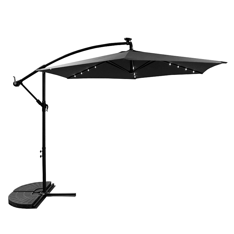 Aga Градински чадър 300 см Сив с LED осветление 6DAZ206 - II. КАЧЕСТВО